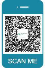 QR-Code mit Aufschrift "Scan me"